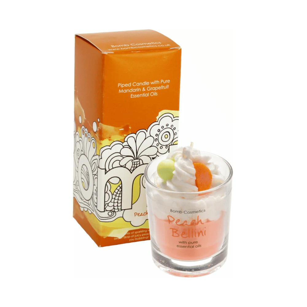Bomb Cosmetics Peach Bellini Piped Candle