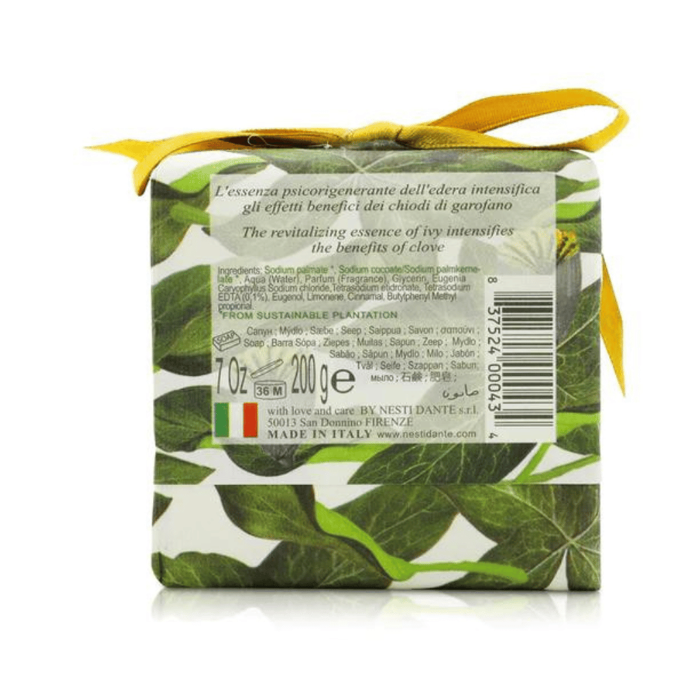 Nesti Dante Gli Officinali Ivy & Clove Soap 200g Back