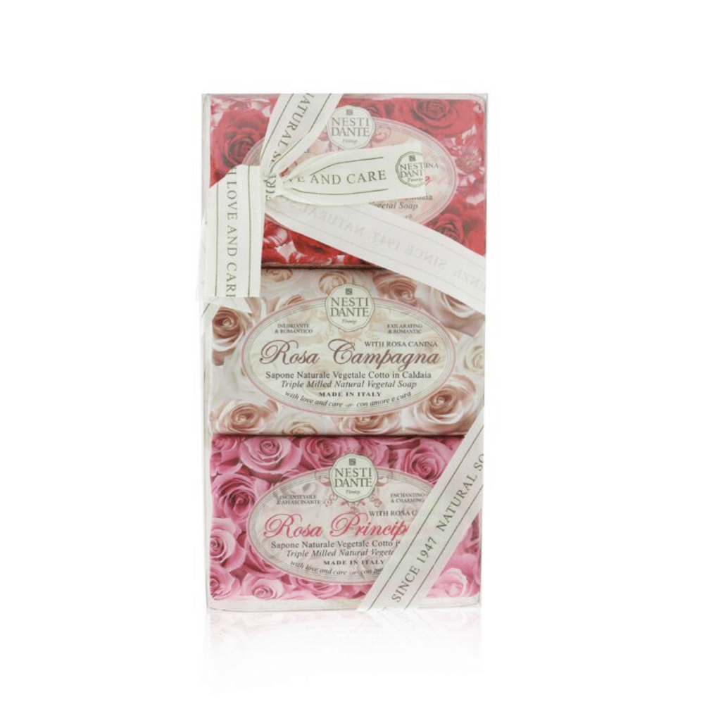 Nesti Dante Rosa Soap Gift Set 3x150g