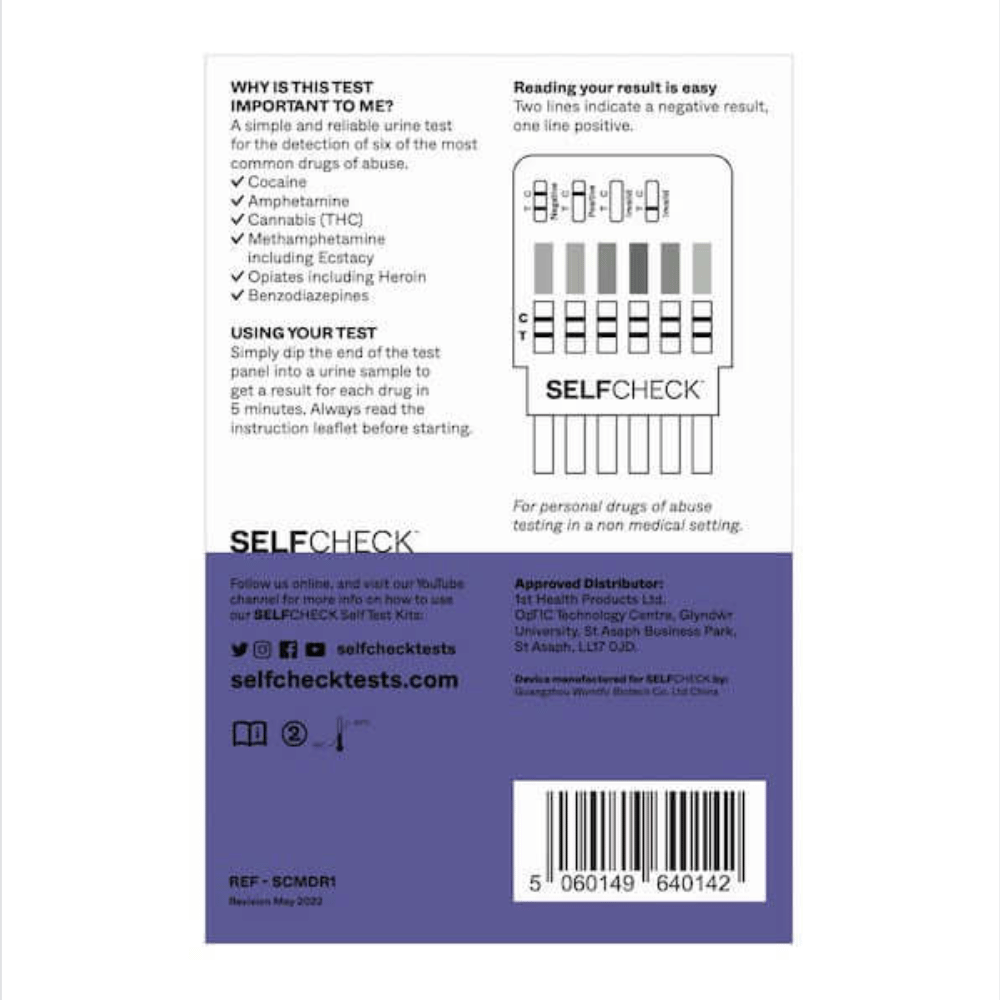 SELFCheck Multi Drug Test 6 Panel - 1 Test