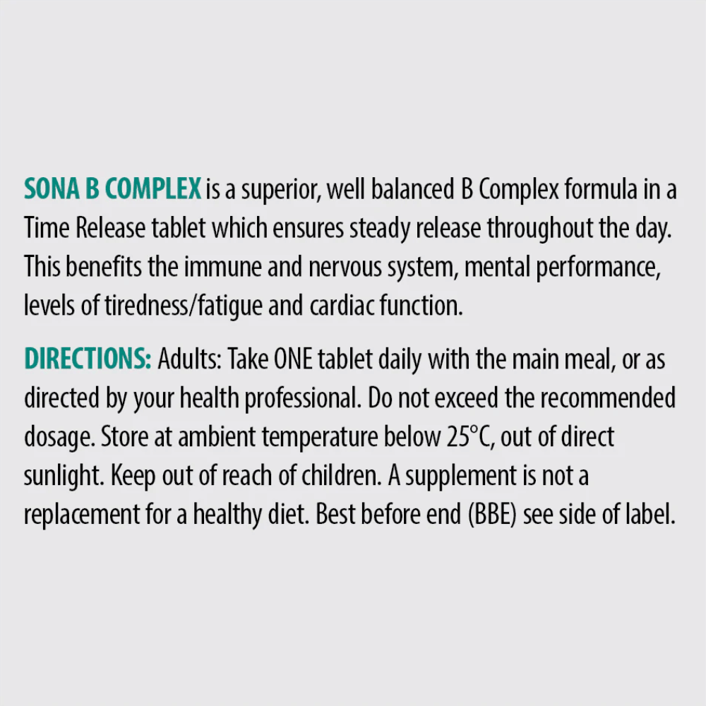 Sona B-Complex 30 Tabs