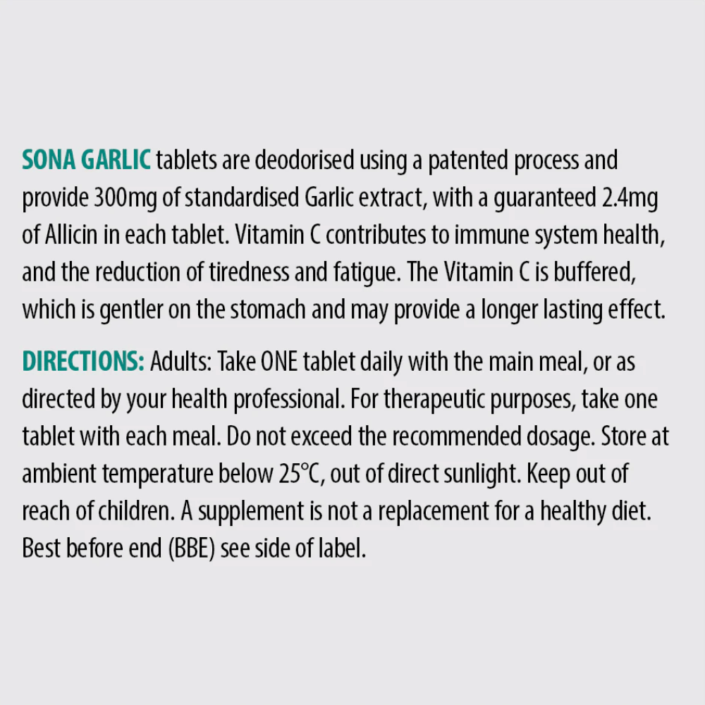 Sona GarliC 60 Tabs