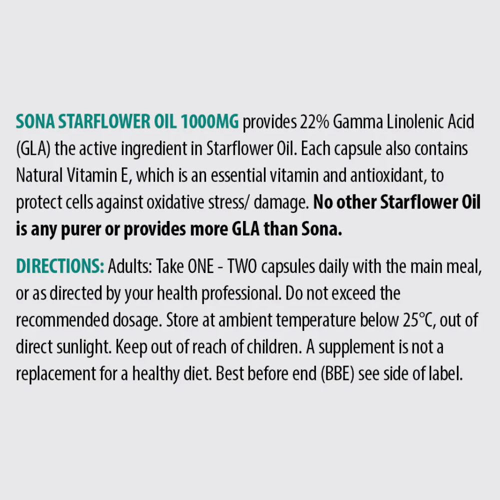 Sona Starflower Oil 1000mg 30 Caps