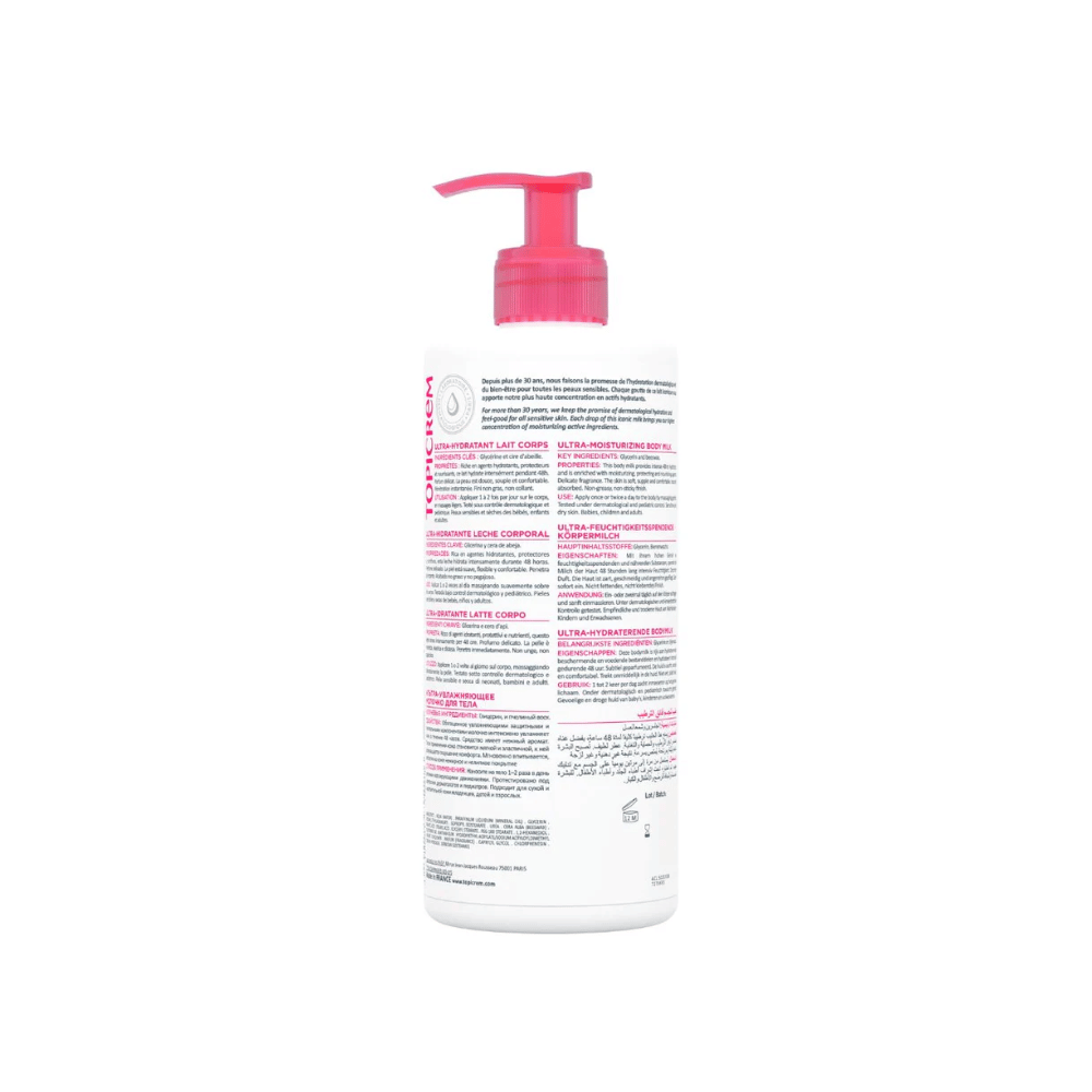 Topicrem Ultra-Moisturizing Body Milk - 2x500ml Duo Pack
