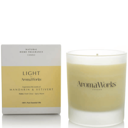 AromaWorks Light Range -Mandarin & Vetivert Candle 30cl Medium