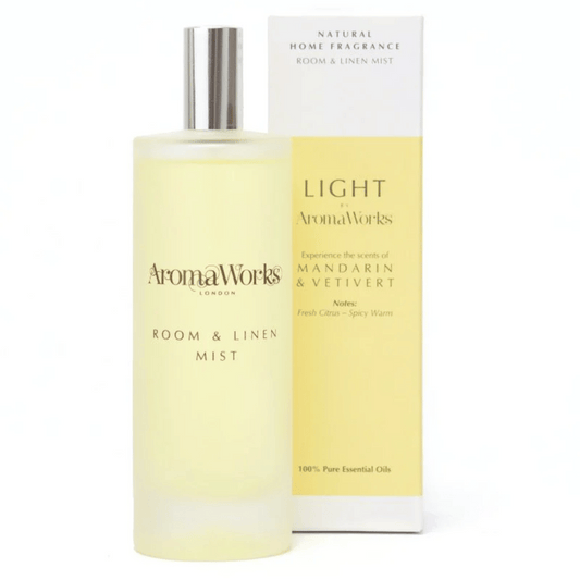 AromaWorks Light Range -Mandarin & Vetivert Room Mist 100ml