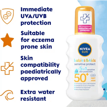 NIVEA Sun Babies & Kids Sensitive Protect Spray SPF50+