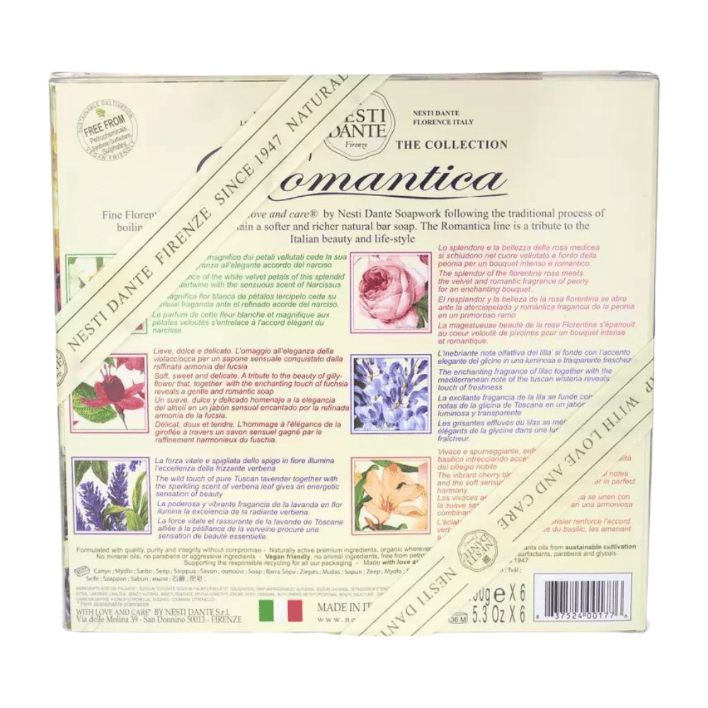Nesti Dante Romantica Soap Assortmentset 6x150g