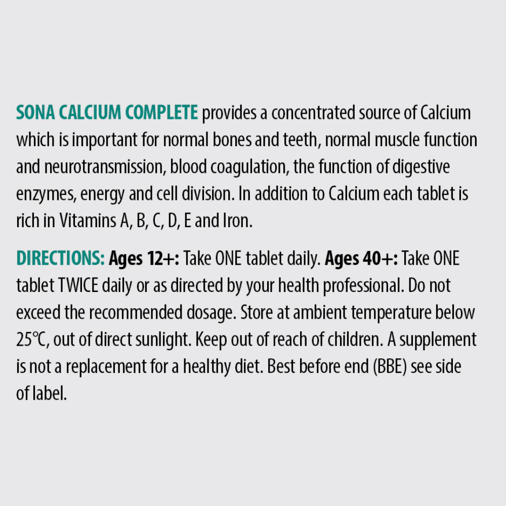 Sona Calcium Complete 30 Tabs