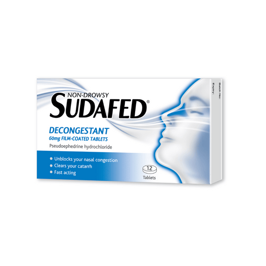 Sudafed Decongestant Tablets 12s