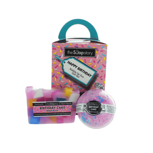 The Soap Story Happy Birthday Bubble Up Duo Gift Set