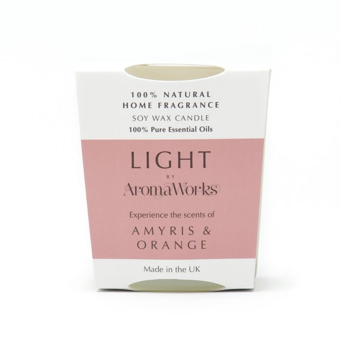 AromaWorks Light Range- Amyris & Orange Candle 10cl